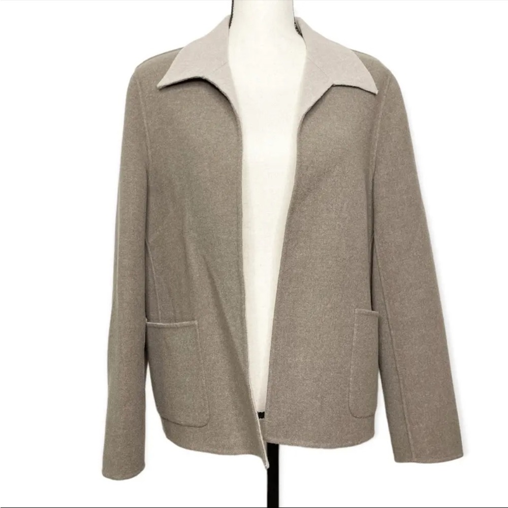 Pendleton Gray Open Front Soft Long Sleeve Blazer… - image 2